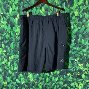 Reebok Men's Athletic Gym Shorts Black  2XL AntiMicrobial Speedwick Pockets